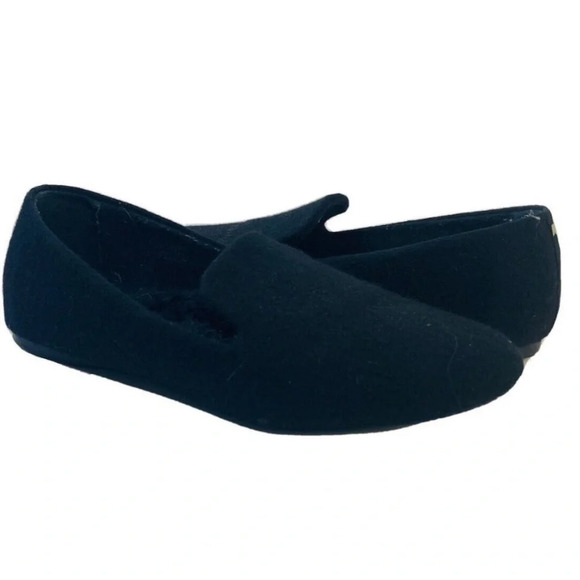 Birdies Felted Wool Lined Ballet Flats House Shoes Slippers Black size 9 - Picture 1 of 6